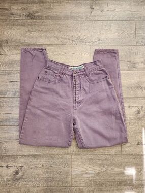 Paris Sport Club Womens Vintage Purple Denim Jeans Size 9 High-Rise Button-Fly